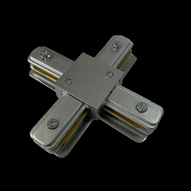 Коннектор для шинопровода серый X -обр.