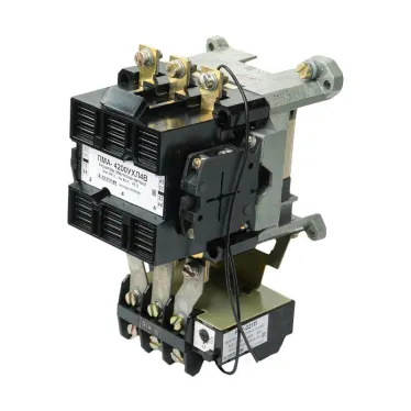 Пускатель электромагнитный ПМА-4200 УХЛ4 В, 380В/50Гц, 2з+2р, 63А, нереверсивный, с реле РТТ-221П 53,5-63,0А, IP00