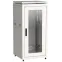 Шкаф сетевой 19' LINEA N 28U 600х600мм стеклянная передняя дверь серый