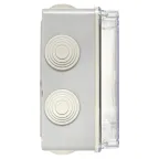 Коробка распаячная КМР-050-042пк пылевлагозащищенная 10 мембранных вводов уплотнительный шнур прозрачная крышка (190х140х70) PROxima