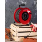 Удлинитель на катушке Гефест 2.0 4 гнезда 40м с заземлением и предохранителем КГ 3x2.5 16А/3.5кВт PROxima