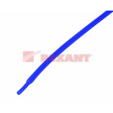 Термоусаживаемая трубка 1,5 0,75 мм, синяя, упаковка 50 шт. по 1 м, REXANT