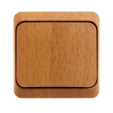 ЭТЮД Переключатель одноклавишный 10А бук