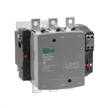 Контактор 265А 220В АС АС3 АС4 1НО+1НЗ КМ-102
