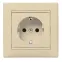 VALENA Розетка с заземлением в сборе слоновая кость