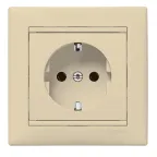 VALENA Розетка с заземлением в сборе слоновая кость