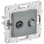 SKANDY Розетка двойная TV+SAT SK-A13Gr серый IEK