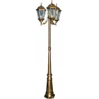 Светильник НТУ-3х60w столб Е27 IP44 черное золото