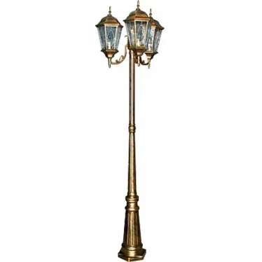 Светильник НТУ-3х60w столб Е27 IP44 черное золото