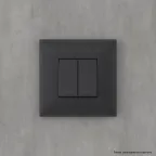 Avanti Инвертор двухклавишный в стенуЧерный матовый (Переключатель сх. 7+7)