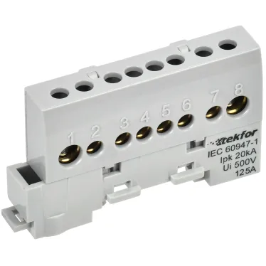 TEKFOR Шина L фаза изолированная на универсальном держателе 8х12-8-Ср IEK