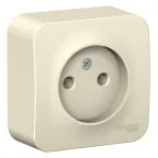 BLANCA розетка наружная без заземления без шторок, 16А, 250В, молочный