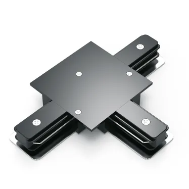 Коннектор для встраиваемого шинопровода осветительного (T) черный | TR135 | Gauss