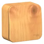 BLANCA одноклавишный выключатель наружный (cх.1) с изолирующей пластиной, 10A, 250B, ясень