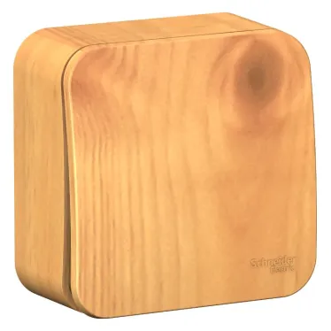 BLANCA одноклавишный выключатель наружный (cх.1) с изолирующей пластиной, 10A, 250B, ясень