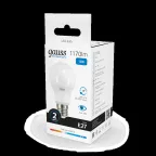 Лампа светодиодная LED 12 Вт 1170 лм 6500К А60 груша холодный E27 AC 220В Elementary Gauss