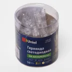 Гирлянда светодиодная  на эл.пит. 2AAПрищепки  ULD-S0200-010/STB/2AA WARM WHITE IP20 CLIPS   2м. 10 диодов 3000К шнур прозр. | UL-00005484 | Uniel