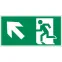 пиктограмма "ФИГУРА / СТРЕЛКА ВЛЕВО ВВЕРХ" 400х200мм для аварийно-эвакуационного светильника Vault | V5-EM03-60.013.017 | VARTON