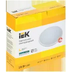 Светильник светодиодный ДПБ 3003 18Вт IP54 4000K круг белый IEK