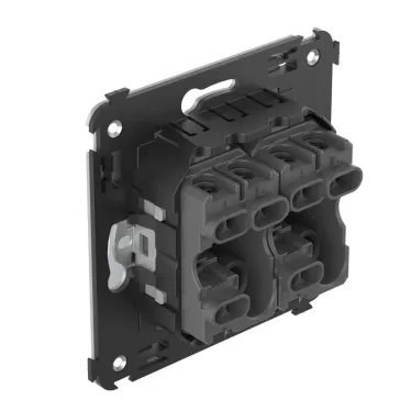 Avanti Выключатель двухклавишный в стену Закаленная сталь