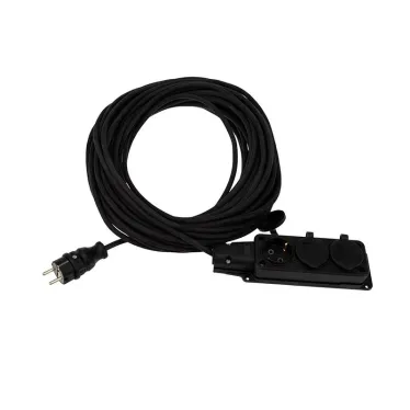 Удлинитель-шнур КГ 3х1.5, 20 м, 3 гнезда, морозостойкий, с/з, 16 А, 3500 Вт, IP44 REXANT