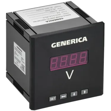 Вольтметр цифровой щитовой однофазный 96х96мм LED GENERICA
