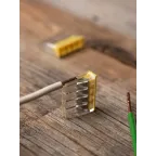 Строительно-монтажная клемма СМК 2273-244 (с пастой) 4 отверстия 0,5-2.5 мм2 блистер (5шт.) PROxima