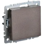 BRITE Выключатель одноклавишный 10А ВС10-1-0-БрТБ темная бронза
