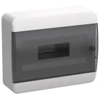 Корпус пластиковый навесной на 12 модулей ЩРН-П-12 IP41 TEKFOR черная прозрачная дверь