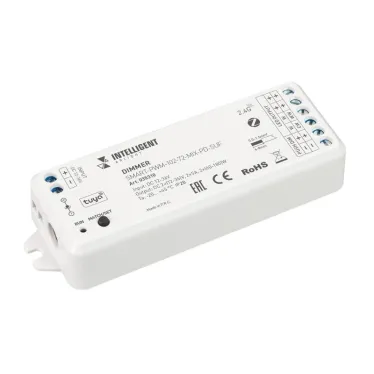 INTELLIGENT ARLIGHT Диммер SMART-PWM-102-72-MIX-PD-SUF (12-36V, 2x5A, ZB, 2.4G) (IARL, Пластик)