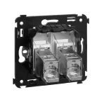 Avanti Компьютерная розетка RJ-45 в стену, кат.6 двойна экранированная Закаленная сталь