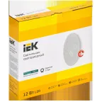 Светильник светодиодный ДПБ 2003 12Вт IP20 4000К круг белый IEK