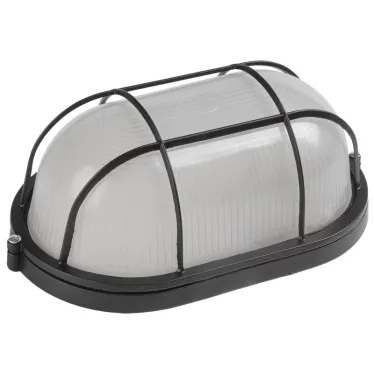 Светильник НПП1402 черный/овал с реш.60Вт IP54 IEK