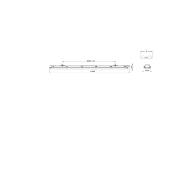 Светильник светодиодный под лампу Т8 SPP-101-0-002-150 Св-к IP65 T8 G13 1500мм (8/144)