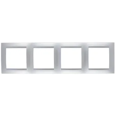 Рамка на 4 поста алюминий