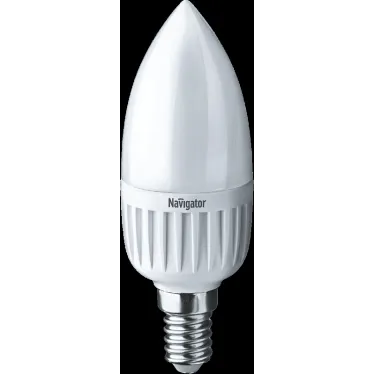 Лампа светодиодная LED 5вт E14 теплый матовая свеча