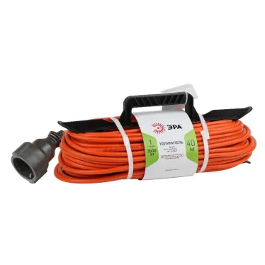 Удлинитель силовой на рамке c заземлением 1 розетка 40м ПВС 3x1.5мм2 UFx-1e-3x1.5-40m ЭРА