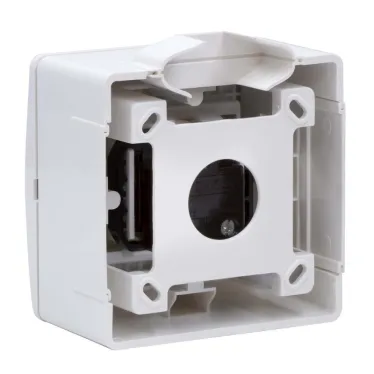 Коробка для миниканалов с силовой розеткой