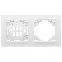 Рамка Минск 2-местная горизонтальная белая