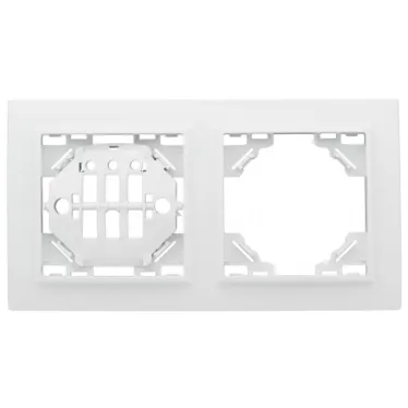 Рамка Минск 2-местная горизонтальная белая