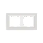 Рамка на 2 поста, S82N, белый - белый (стекло)