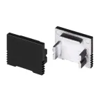 Заглушка SL-SLIM-H13M BLACK глухая (пластик)