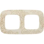 Valena ALLURE Рамка 2 поста Нарцисс золото универсальная
