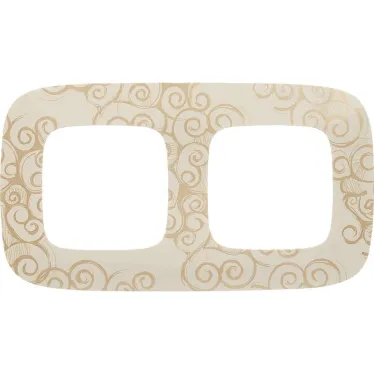 Valena ALLURE Рамка 2 поста Нарцисс золото универсальная