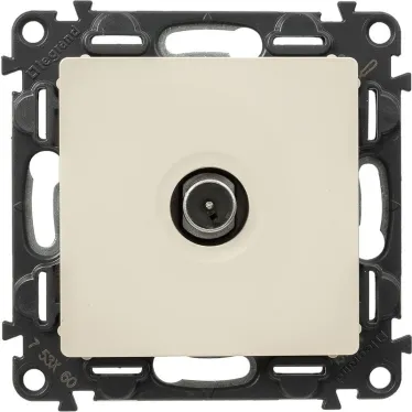 Valena LIFE Розетка ТВ оконечная 10дБ 0-862 МГц С лицевой панелью Слоновая кость