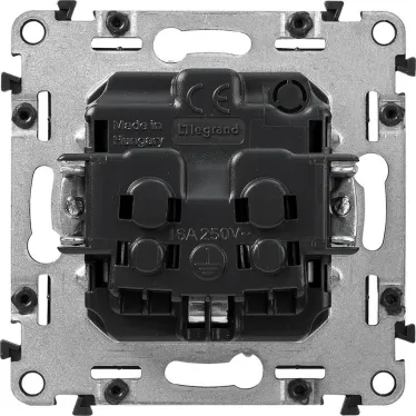 Valena ALLURE Розетка силовая 2К+З 16А 250В винтовые зажимы слоновая кость