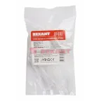 Хомут-стяжкa нейлоновая, крепежный пистон 100x2,5 мм, д. 2,4 мм, белая, 100 шт, REXANT