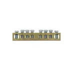 Шина нулевая 8х12мм 125А 10 отверстий крепеж по центру латунь PROxima