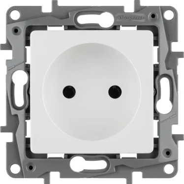 ETIKA Розетка без заземления белая