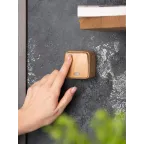 Выключатель 1-клавишный ОП Минск 10А с индикатором светлое дерево